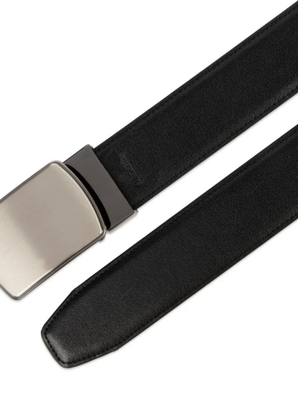 Men's Haggar Tension Locking Plaque Buckle Dress Belt (New, Black, Large)